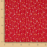 Rote Glitzer-Weihnachts-Popeline 120 x 140 cm - Ribes y Casals