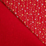 Rote Glitzer-Weihnachts-Popeline 120 x 140 cm - Ribes y Casals