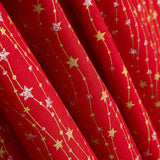 Rote Glitzer-Weihnachts-Popeline 120 x 140 cm - Ribes y Casals
