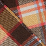 Mouflon-Stoffrest, mit Karos, senfgelb, braun und rot – verschiedene Maße x Breite 150 cm - Ribes y Casals