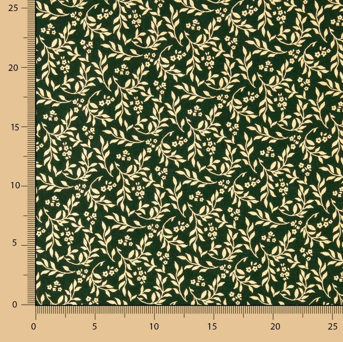 Weihnachts-Popeline Popeline Grünes Laub 155 x 140 cm - Ribes y Casals