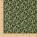 Weihnachts-Popeline Popeline Grünes Laub 155 x 140 cm - Ribes y Casals