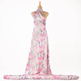 Rosa Aquarell bedruckter Satin - Ribes y Casals