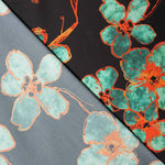 Schwarzer Candy Print Satin - Ribes y Casals