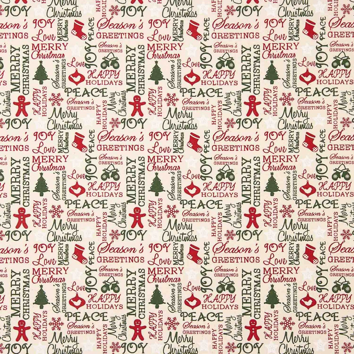 Popeline-Reststücke Weihnachten Hou Natur – verschiedene Maße x Breite 140 cm - Ribes y Casals