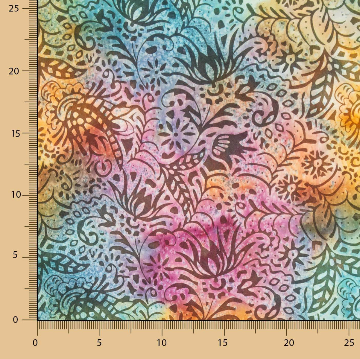 Batikpopeline Malabo Mehrfarbig - Ribes y Casals