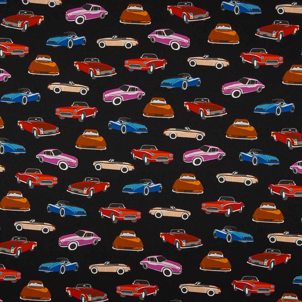 Satin Polyester Retro Autos - Ribes y Casals