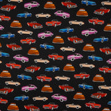 Satin Polyester Retro Autos - Ribes y Casals