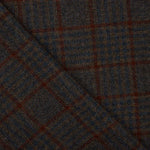 Wollrest Poncho mit Karos in rot – verschiedene Maße x Breite 140 cm - Ribes y Casals