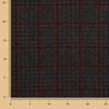 Wollrest Poncho mit Karos in rot – verschiedene Maße x Breite 140 cm - Ribes y Casals