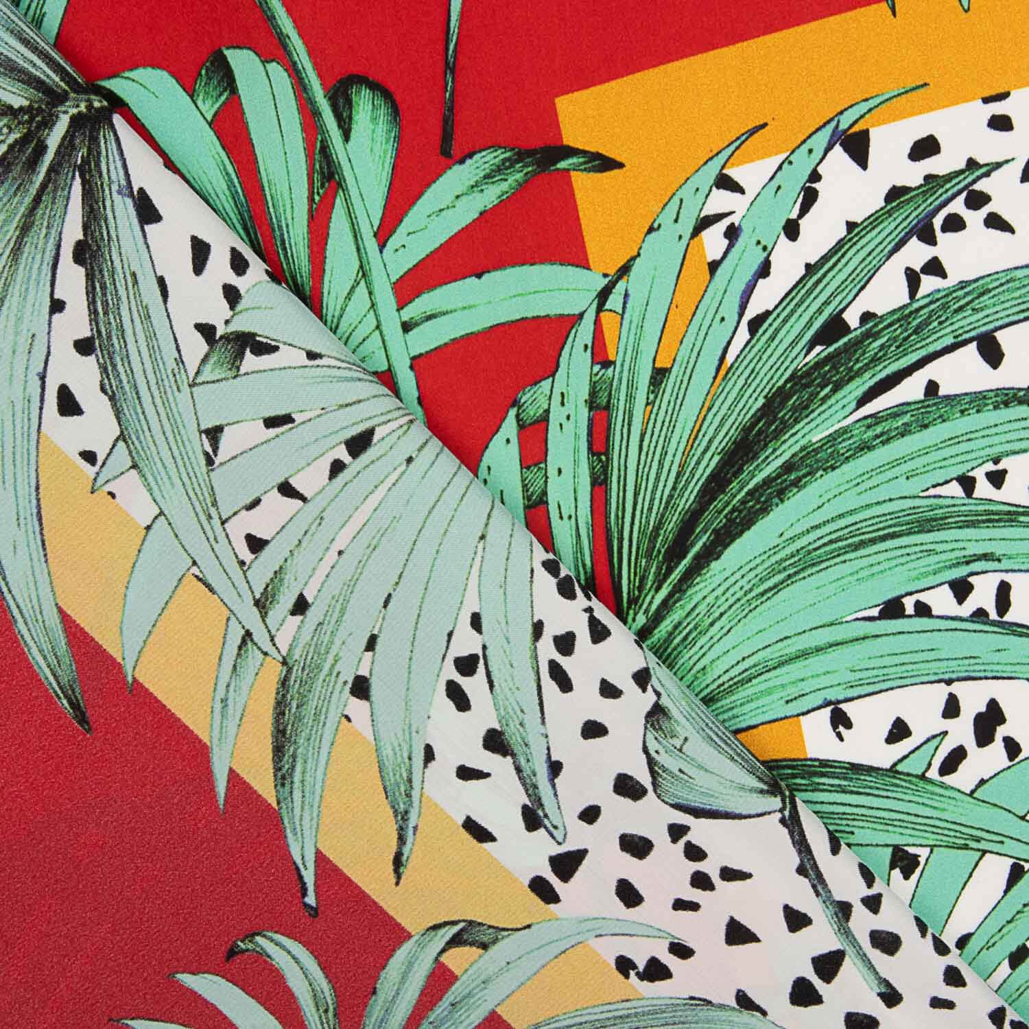 Satin aus Polyester mit tropischem Safari-Muster - Ribes y Casals