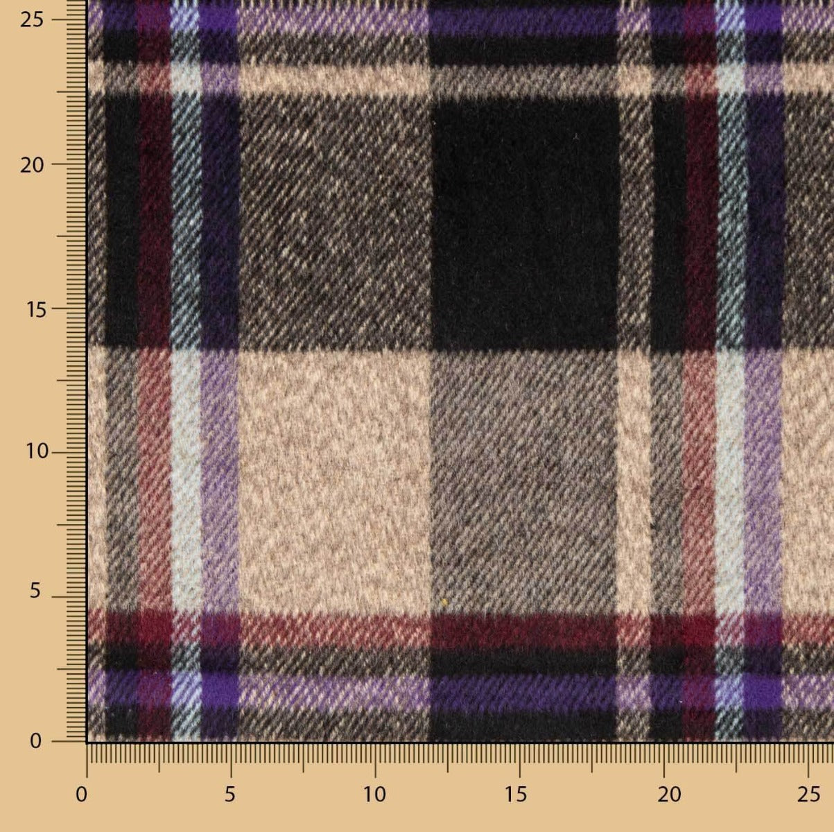 Mantel Stoff Karos Beige - Ribes y Casals