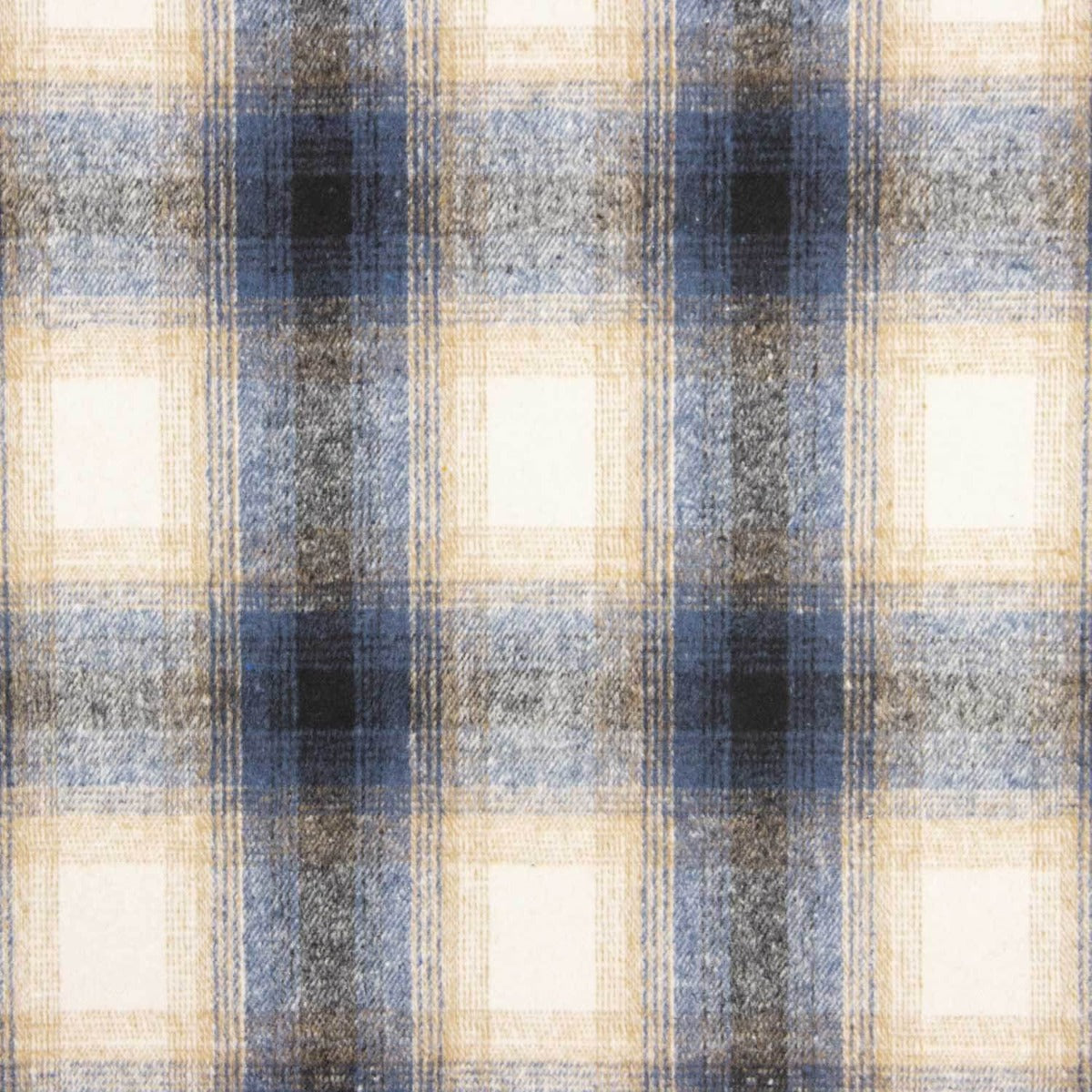 Blau, Ecru und Beige karierter Mufflon - Ribes y Casals