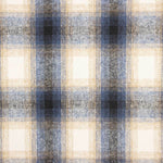 Blau, Ecru und Beige kariertes Mufflon 85 x 150 cm - Ribes y Casals