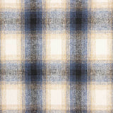 Blau, Ecru und Beige kariertes Mufflon 85 x 150 cm - Ribes y Casals
