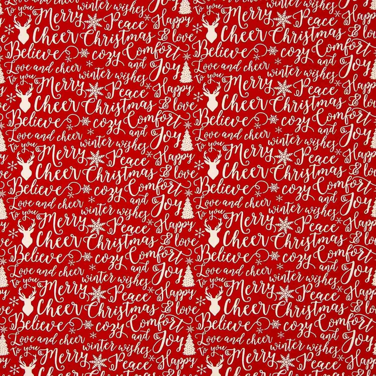 Weihnachten Popeline Hou Rot - Ribes y Casals