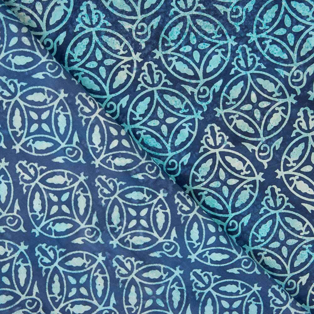 Popeline Batik Nairobi Blau - Ribes y Casals