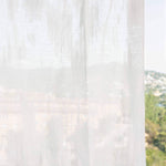 Transparenter Jacquard-Stores Vorhang Wolkenweiß Natürlich - Ribes y Casals