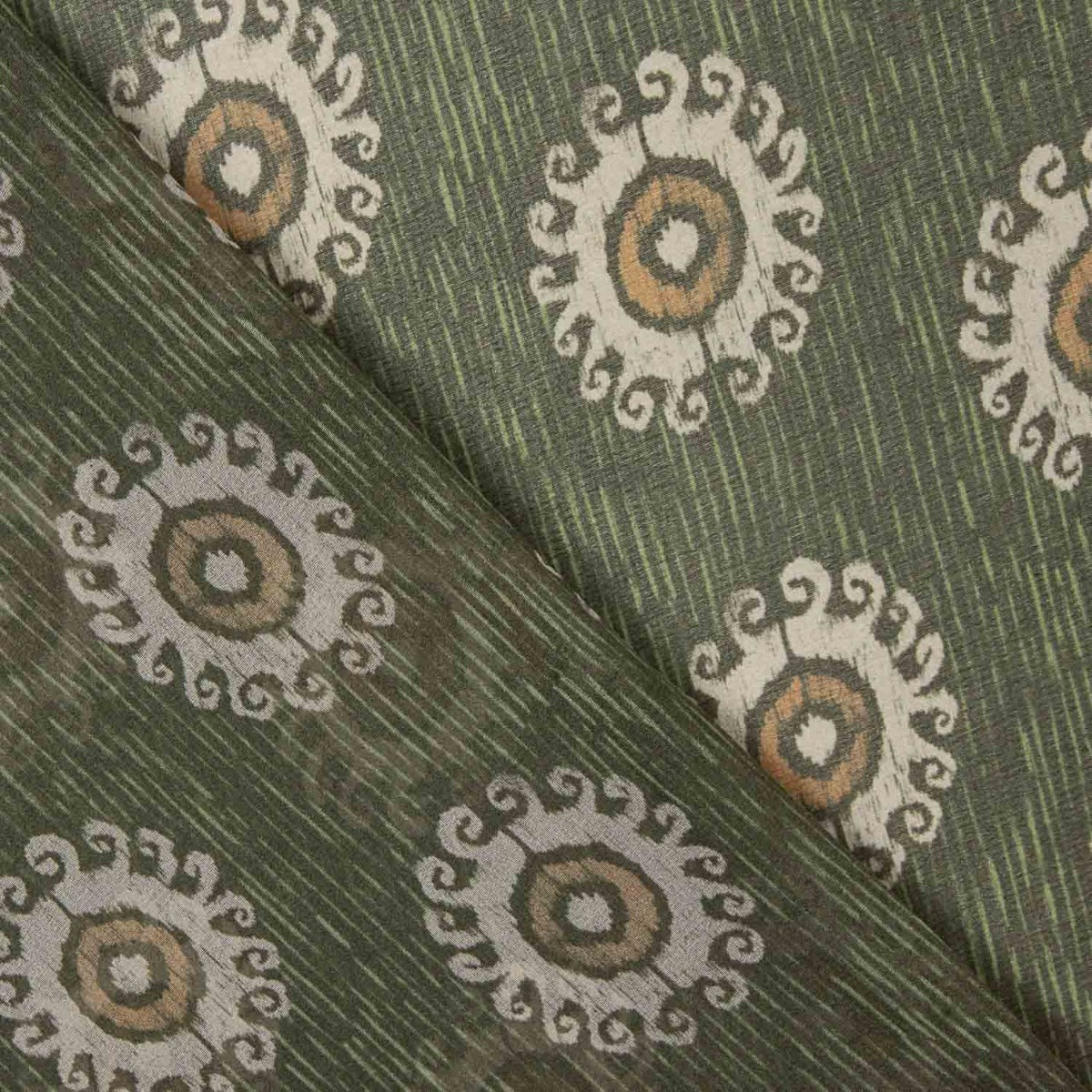 Polyester Gaze Tribal Grün - Ribes y Casals