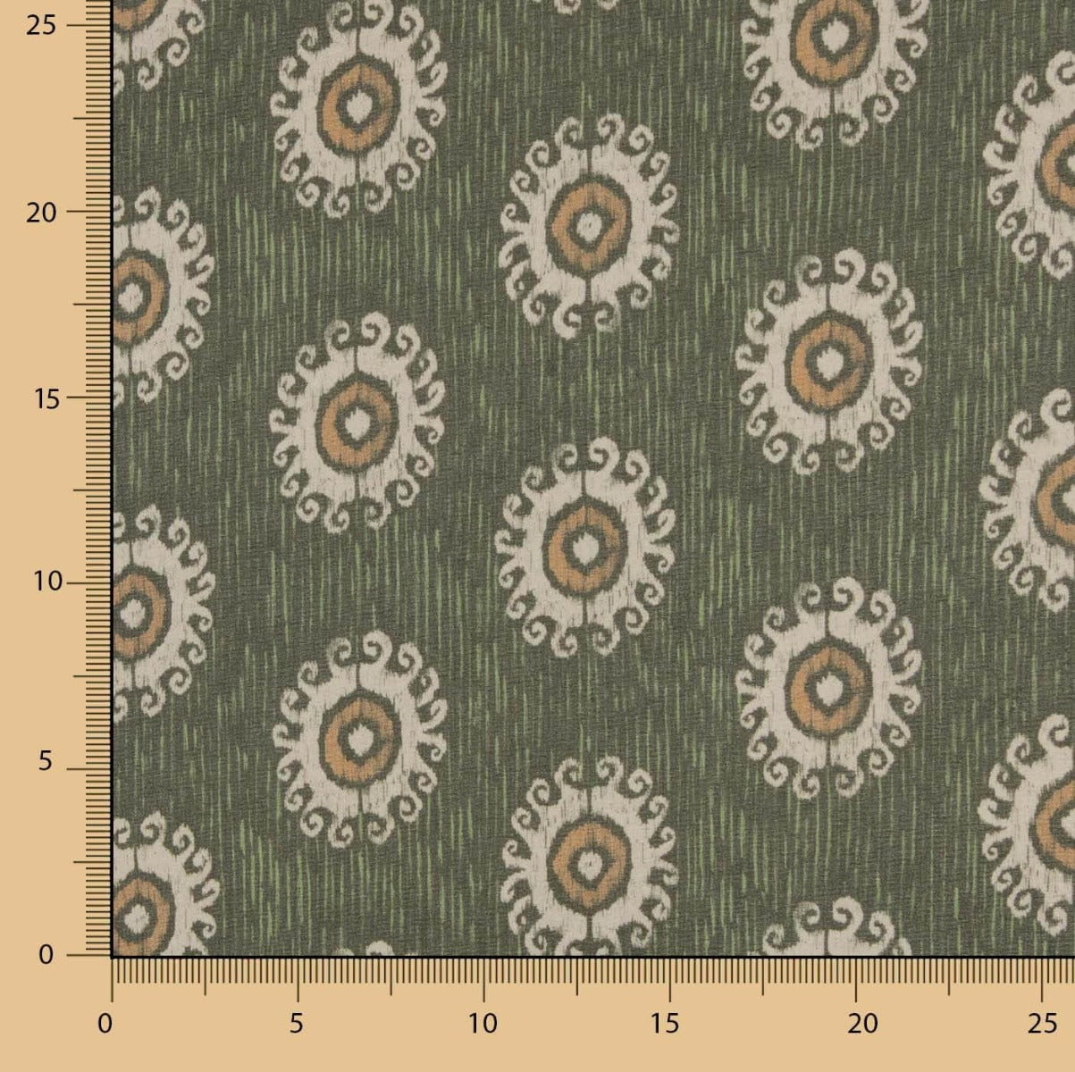 Polyester Gaze Tribal Grün - Ribes y Casals