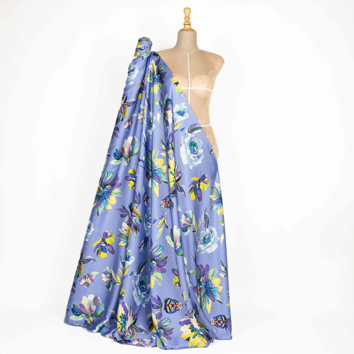 Maylin Flieder bedruckter Satin - Ribes y Casals