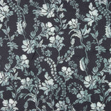 Twill Soft Viskose Leinen Leinen Blumen Navy - Ribes y Casals