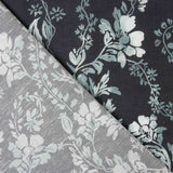 Twill Soft Viskose Leinen Leinen Blumen Navy - Ribes y Casals