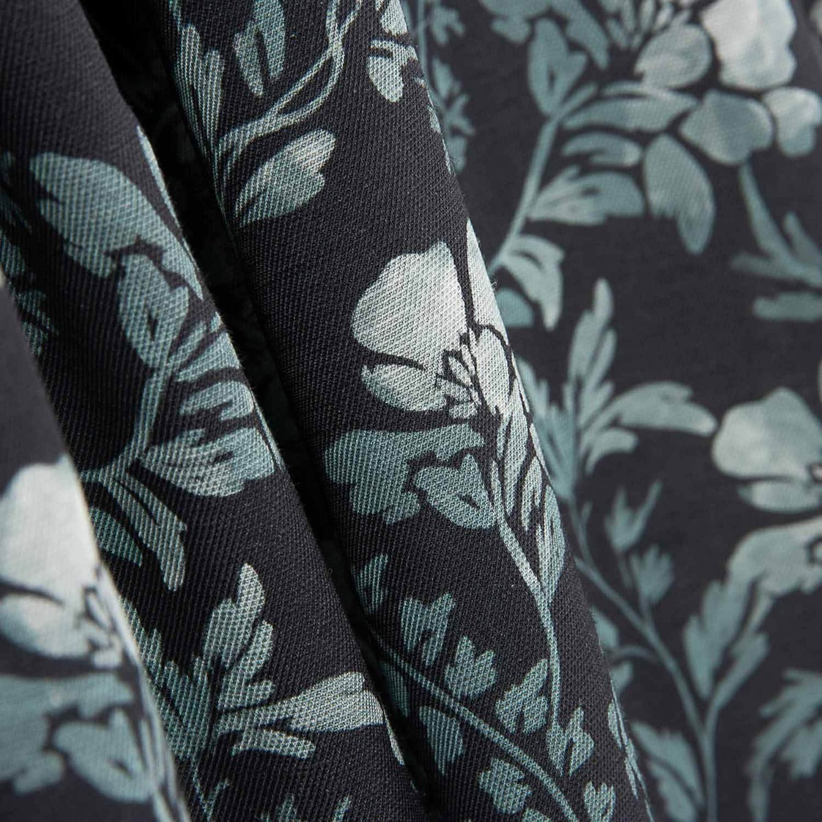 Twill Soft Viskose Leinen Leinen Blumen Navy - Ribes y Casals