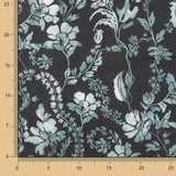 Twill Soft Viskose Leinen Leinen Blumen Navy - Ribes y Casals