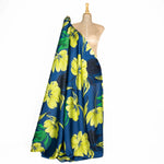 Bedruckter Satin Clarence Blau - Ribes y Casals