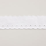 Weißer bestickter Batist-Streifen Modell 11788 – 25 mm - Ribes y Casals