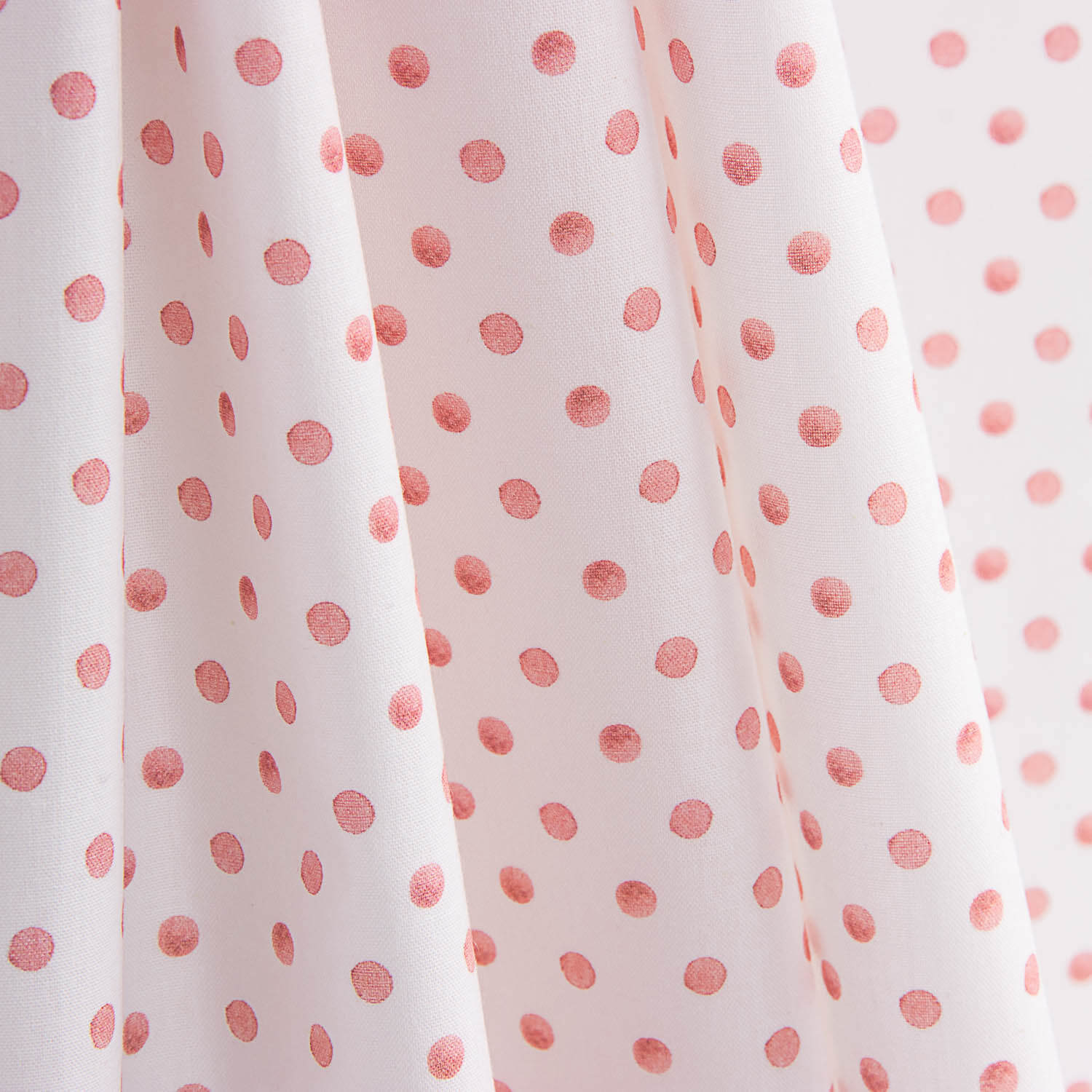 Bedruckter Perkal Mini Polka Dots Rot - Ribes y Casals