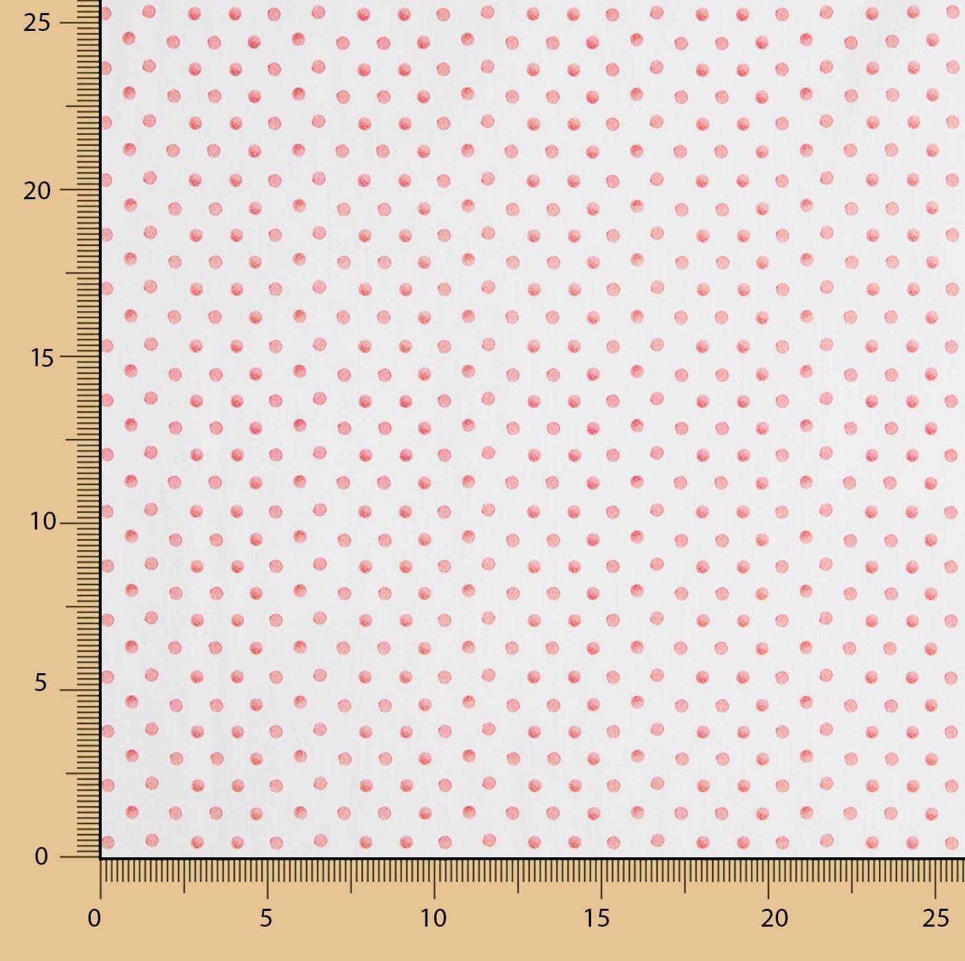 Bedruckter Perkal Mini Polka Dots Rot - Ribes y Casals