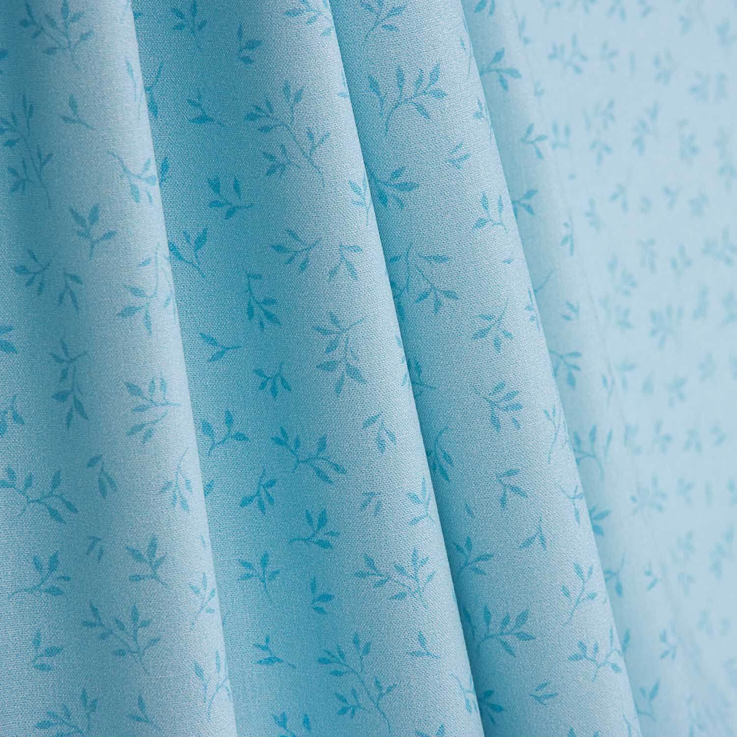 Perkal Gedruckte Blätter Blau - Ribes y Casals