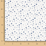 Perkal Baumwolle Sterne gedruckt Sterne weißer Hintergrund - Ribes y Casals