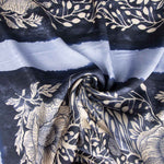 Satin aus Polyester mit geometrischem Muster in Türkis - Ribes y Casals