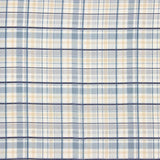 Voile Baumwolle Karo Breeze Blau - Ribes y Casals
