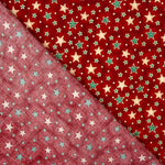 Weihnachten Popeline Sterne Rot - Ribes y Casals