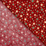 Weihnachten Popeline Sterne Rot - Ribes y Casals