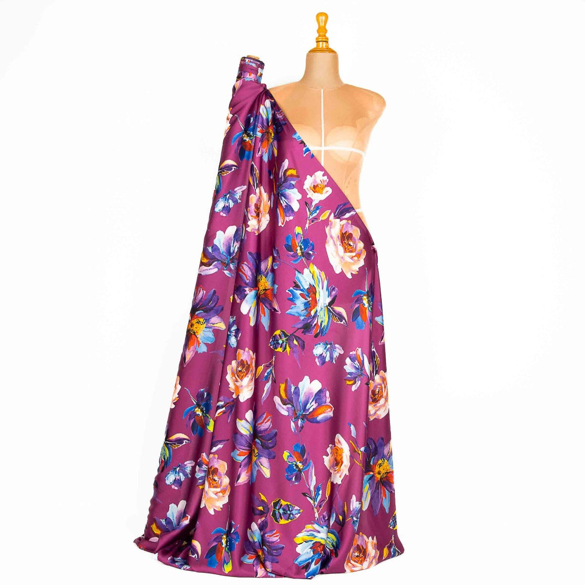 Bedruckter Satin Niema Grana - Ribes y Casals