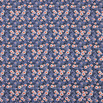 Reststück Perkal-Baumwolle mit Blumenmuster auf blauem Hintergrund – verschiedene Maße x Breite 140 cm - Ribes y Casals