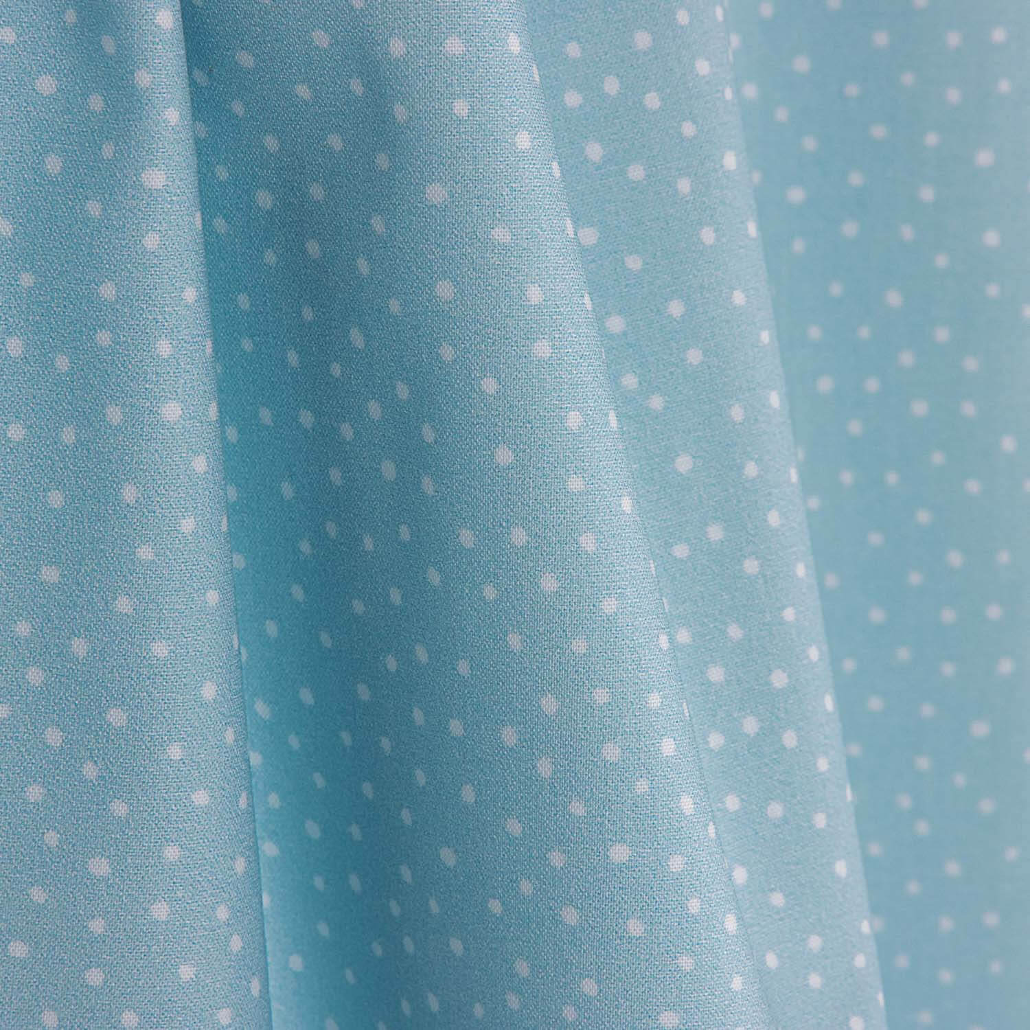 Weiß-blaue Punkte bedruckter Perkal - Ribes y Casals