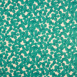 Satin aus Polyester mit Smaragd-Blattmuster - Ribes y Casals