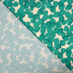 Satin aus Polyester mit Smaragd-Blattmuster - Ribes y Casals