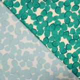 Satin aus Polyester mit Smaragd-Blattmuster - Ribes y Casals