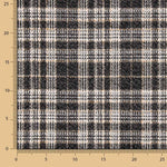 Restposten Mantelstoff schwarz mit Karos – verschiedene Maße x Breite 140 cm - Ribes y Casals