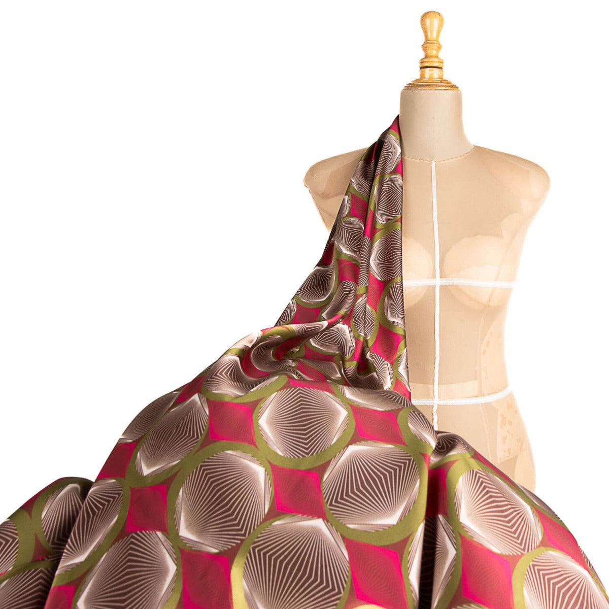 Bedruckter Satin Brigit - Ribes y Casals