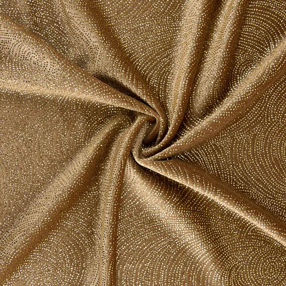 Stretch-Samt Glitter Geo Camel - Ribes y Casals