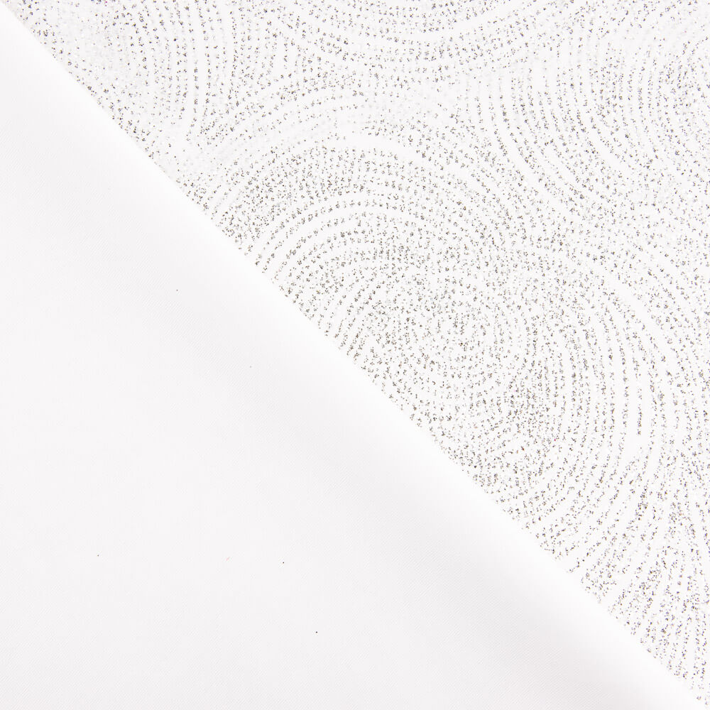 Stretch Samt Glitter Geo Stretch Samt Geo Weiß - Ribes y Casals
