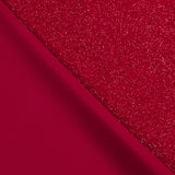 Reststück dehnbarer Samt Glitter Geo Rot – verschiedene Maße x Breite 140 cm - Ribes y Casals